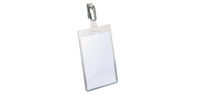 Durable 8002 Badge with Closed Portrait Clip 60x90mm - Pack of 25