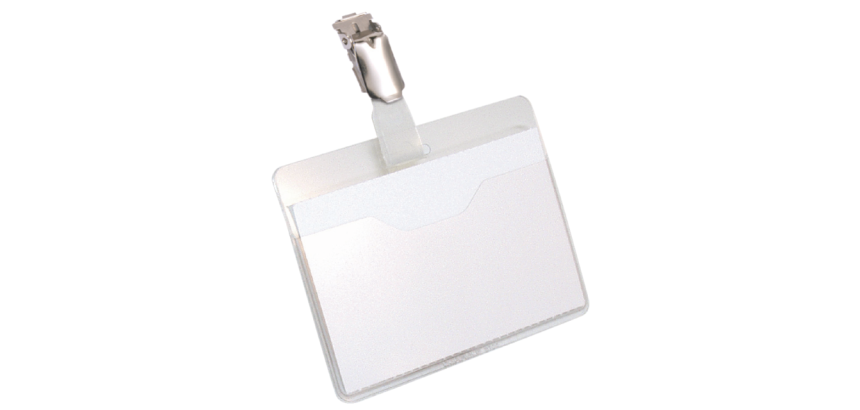 Badge Durable 8106 avec pince paysage ouvert 60x90mm