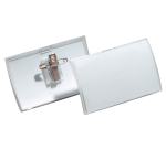 Durable badge with combiclip Click Fold, size 40 x 75 mm, box of 25 pieces
