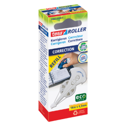 Recharge Roller Correcteur tesa® ecoLogo® 14mx4,2mm boîte à accrocher