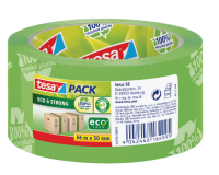 Verpakkingstape tesapack® Eco & Strong 66mx50mm groen bedrukt