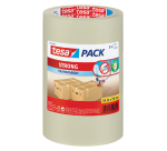 Ruban d'emballage tesapack® Strong 66mx50mm PP transparent 3 rouleaux