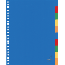 Intercalaires Kangaro 23 perf A410M 10 onglets assorti PP