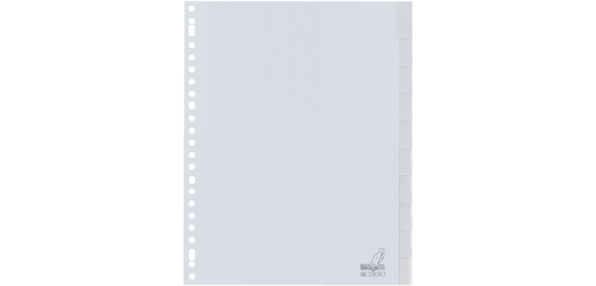 Kangaro G410FM A4 Divider 23 holes 10 tabs + PP window grey