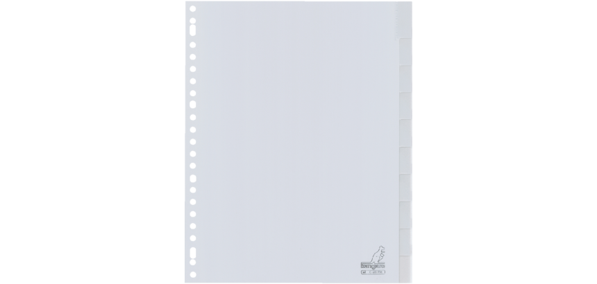 Kangaro G410FM A4 Divider 23 holes 10 tabs + PP window grey