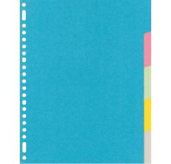 Intercalaire Kangaro RY405M A4 23 perforations 5 onglets carton assorti