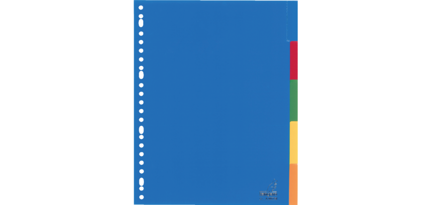 Kangaro A405FM A4 Divider 23 Holes 5 Tabs + Window Assorted PP