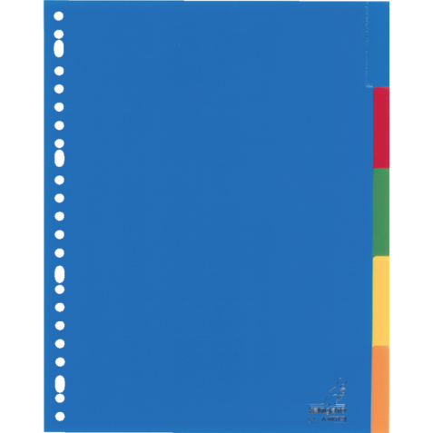 Intercalaire Kangaro A405FM A4 23 perforations 5 onglets + fenêtre PP assorti
