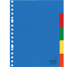 Intercalaire Kangaro A505M A5 17 perforations 5 onglets PP assorti