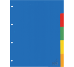 Intercalaire Kangaro A405 A4 4 perforations 5 onglets PP assorti