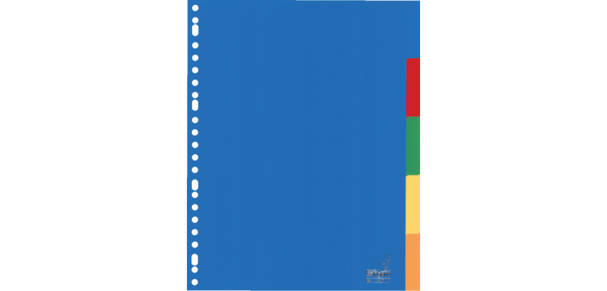 Kangaro A405M A4 Divider 23 Holes 5 Tabs Assorted PP