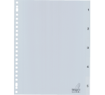 Intercalaire Kangaro G405CM A4 23 perforations numéro 1-5 PP gris