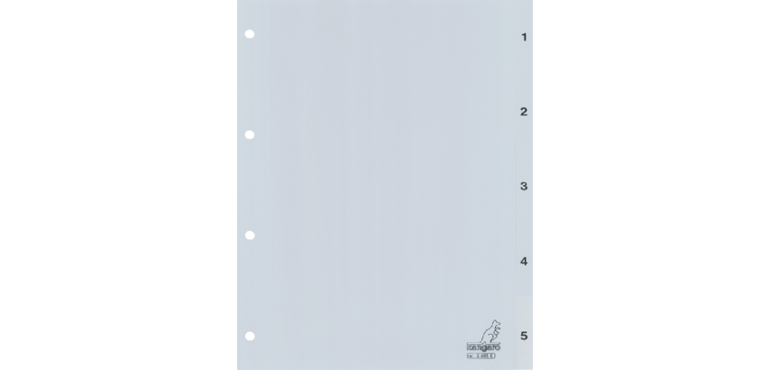 Kangaro G405C A4 Divider 4-hole number 1-5 PP grey