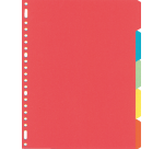 Intercalaire Kangaro PE405M A4 23 perforations 5 onglets carton assorti