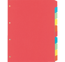 Intercalaire Kangaro PE410 A4 4 perforations 10 onglets carton assorti