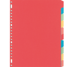 Intercalaire Kangaro PE410M A4 23 perforations 10 onglets carton assorti