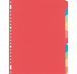 Intercalaire Kangaro PE410M A4 23 perforations 10 onglets carton assorti