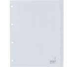 Intercalaire Kangaro G410F A4 4 perforations 10 onglets + fenètre PP gris