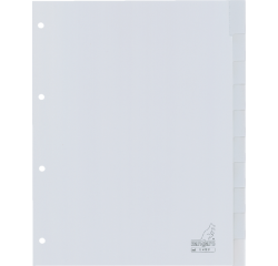 Intercalaire Kangaro G410F A4 4 perforations 10 onglets + fenètre PP gris