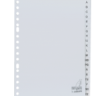 Intercalaire Kangaro G520AZM A5 17 perforations alphabet PP gris
