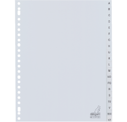 Intercalaire Kangaro G420AZM A4 23 perforations 20 onglets A-Z PP gris