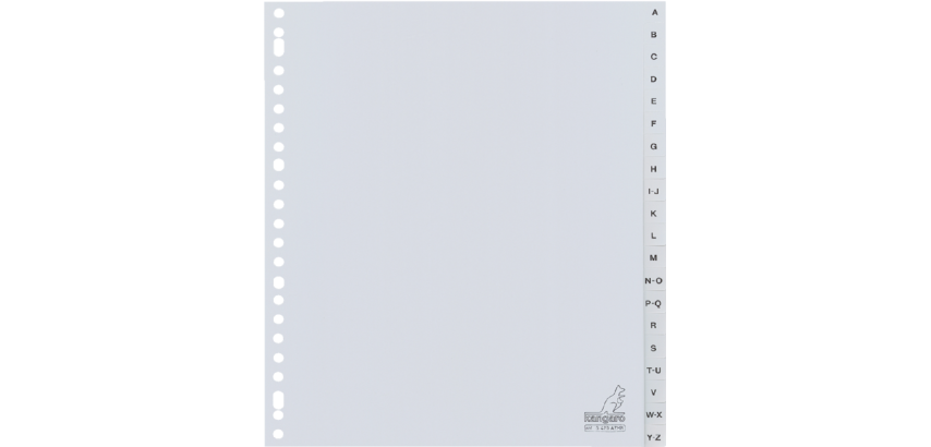 Kangaro G420AZM-B A4 Divider 23 Holes 20 Tabs A-Z Large