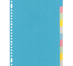 Intercalaire Kangaro RY410M A4 23 perforations 10 onglets carton assorti
