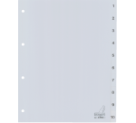 Kangaro G410C A4 Divider 4 Holes Number 1-10 PP Grey