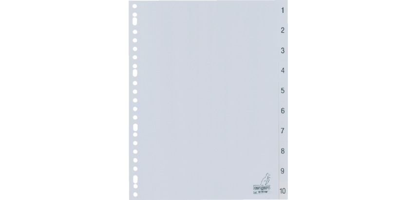 Kangaro Divider G410CM 23 Holes Number 1-10 PP Gray