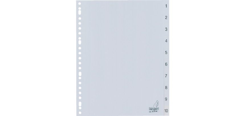 Kangaro Divider G410CM 23 Holes Number 1-10 PP Gray