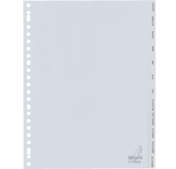 Intercalaire Kangaro G412JM A4 23 perforations 12 onglets mois PP gris