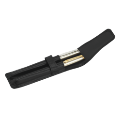 Pennenetui 212 2-delig nerfleer zwart