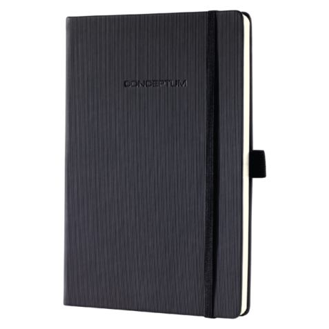 Notitieboek Sigel Conceptum Pure A5 194blz 80gr blanco zwart