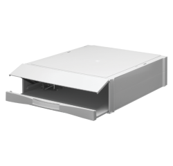 Cassette empilable Djois avec plateau classeur gris