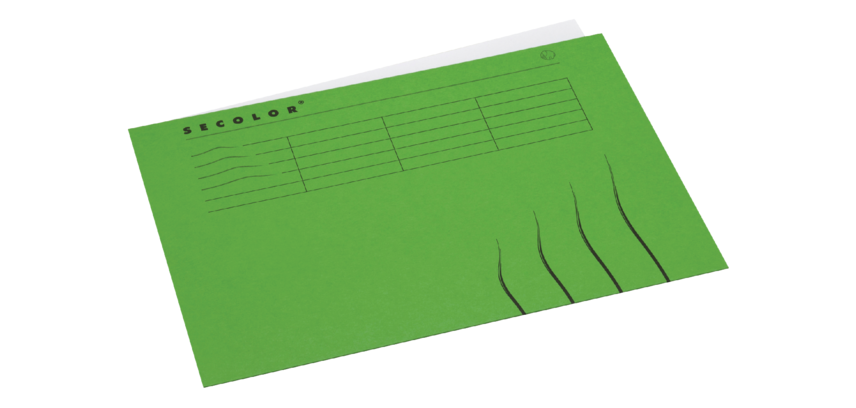 Secolor A4 Folder 100% Recycled Cardboard 250g Green