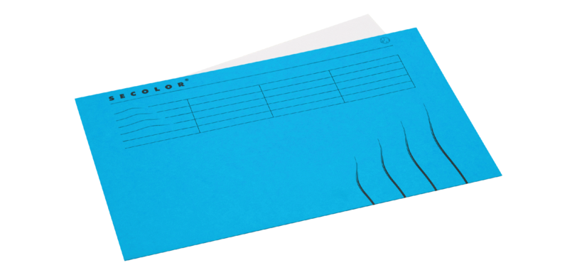 Secolor Mappe Folio 100% Recyclingkarton 250g Blau
