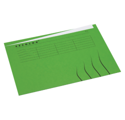 Vouwmap Secolor met tabrand A4 100% gerecycled karton 250gr Groen