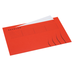 Vouwmap Secolor met tabrand Folio 100% gerecycled karton 250gr rood