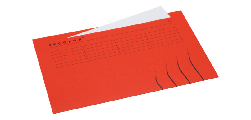 Chemise Secolor Folio grand onglet 100% carton recyclé 250g rouge