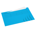 Vouwmap Secolor met tabrand Folio 100% gerecycled karton 250gr Blauw