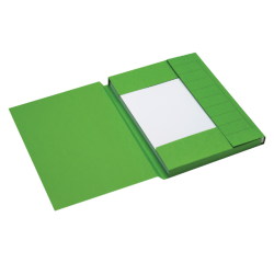 Dossiermap Secolor A4 3 kleppen 100% gerecycled karton 250 gr groen