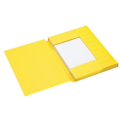 Chemise Secolor A4 3 rabats 100% carton recyclé 250g jaune