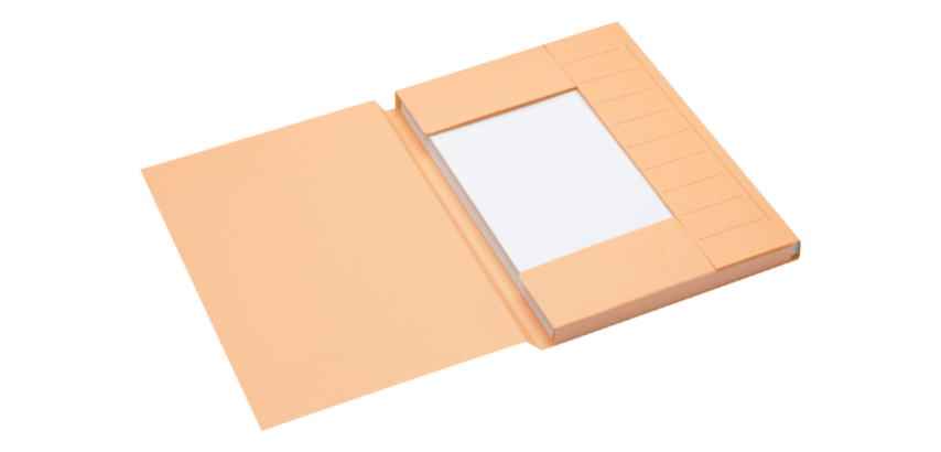 Secolor-Mappe A4 mit 3 Klappen aus 100% recyceltem Karton 250g chamois