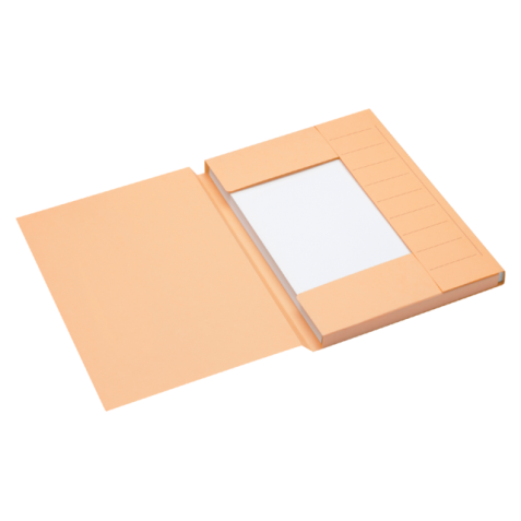 Chemise Secolor A4 3 rabats 100% carton recyclé 250g chamois