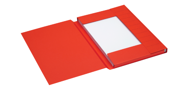 Chemise Secolor Folio 3 rabats carton 100% recyclé 250g rouge