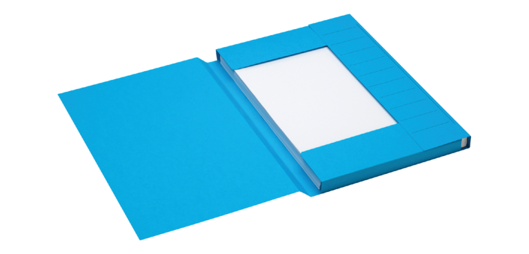Chemise Secolor Folio 3 rabats carton 100% recyclé 250g bleu