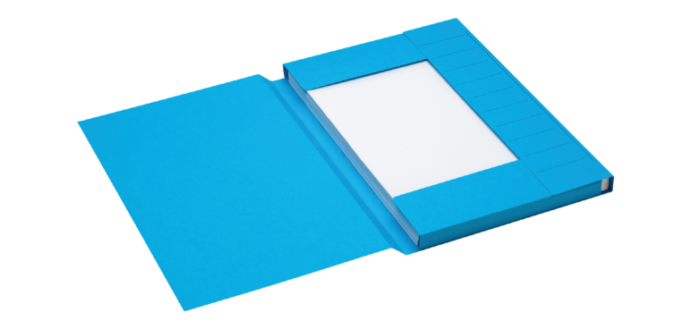 Chemise Secolor Folio 3 rabats carton 100% recyclé 250g bleu