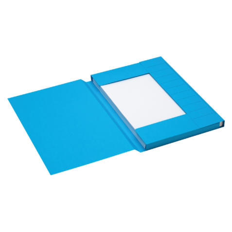 Dossiermap Secolor folio 3 kleppen 225gr blauw