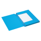 Dossiermap Secolor folio 3 klep 100% gerecycled karton 250 gr blauw