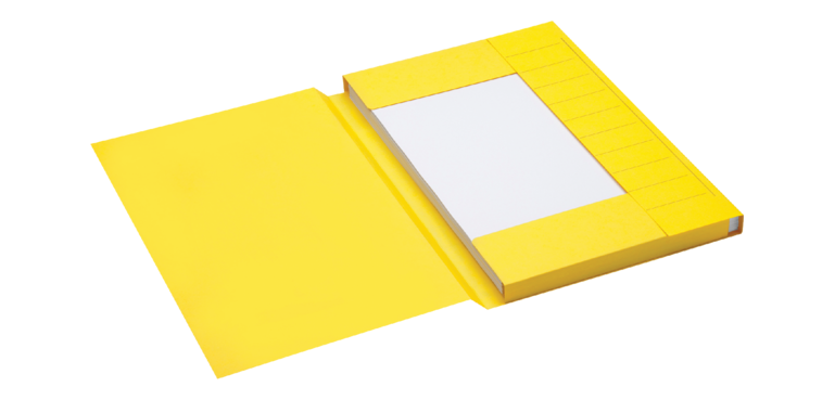 Secolor-Mappe Folio 3 Klappen Karton 100% recycelt 250g Gelb